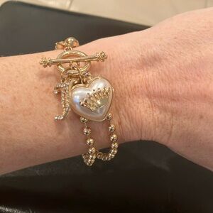 Juicy Couture Gold Heart Charm Bracelet